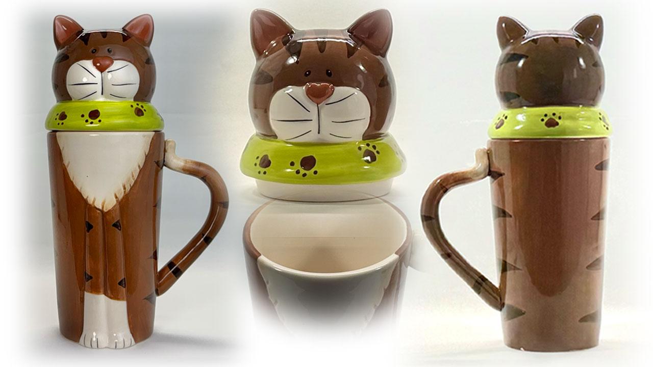 キジトラ猫のマグカップ